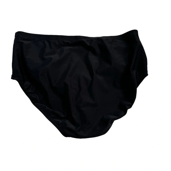NWT Island Escape Plus Size Swim Bottoms Women's Black High Waist Size 24W - Picture 4 of 9